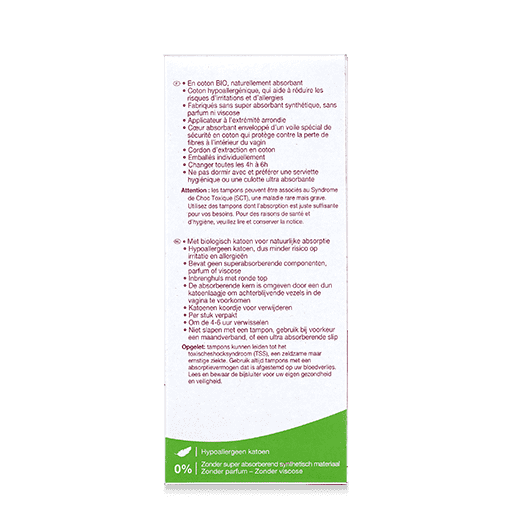 Tampons avec applicateur Coton BIO, , medium